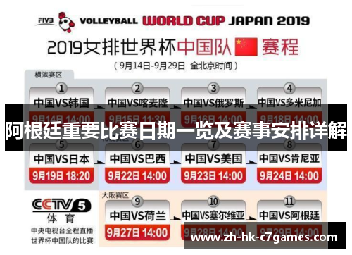 阿根廷重要比赛日期一览及赛事安排详解